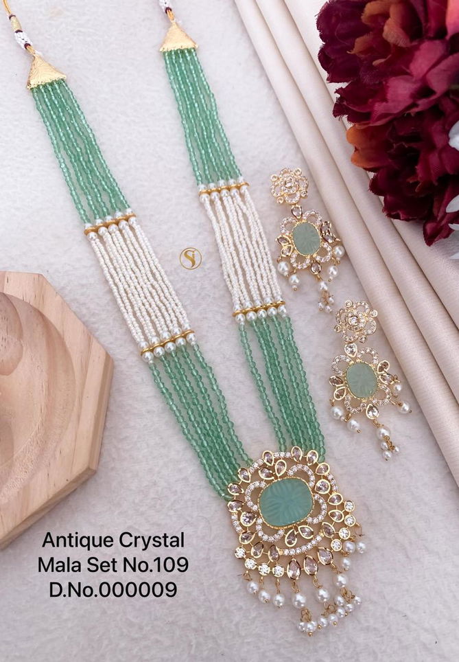 05 Antique Designer Crystal Mala Set Wholesale Price In Surat
